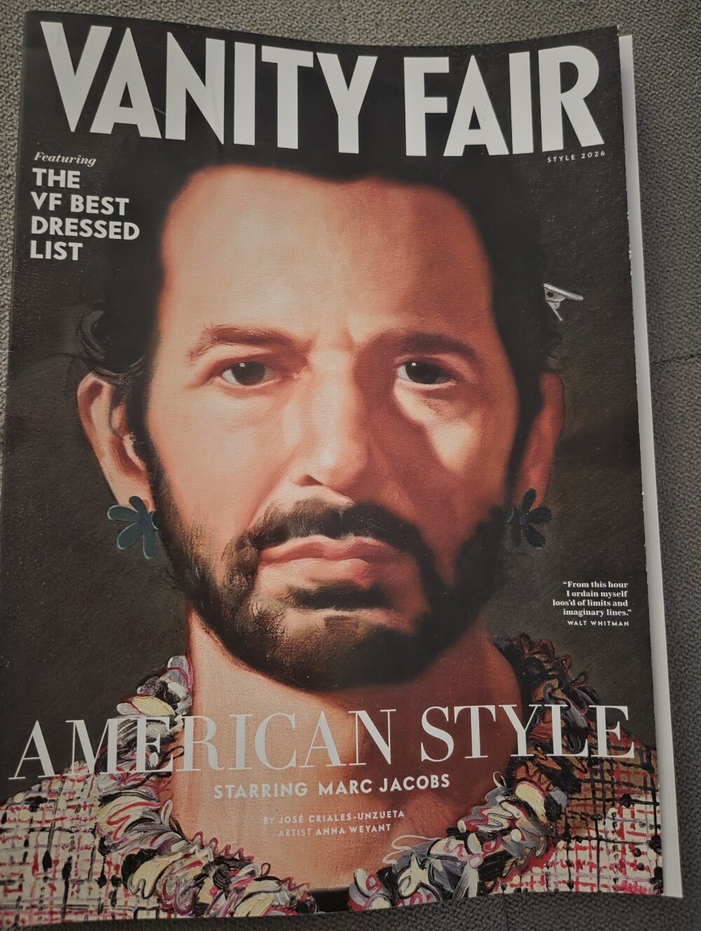 Vanity Fair Magazine American Style Starring Marc Jacobs